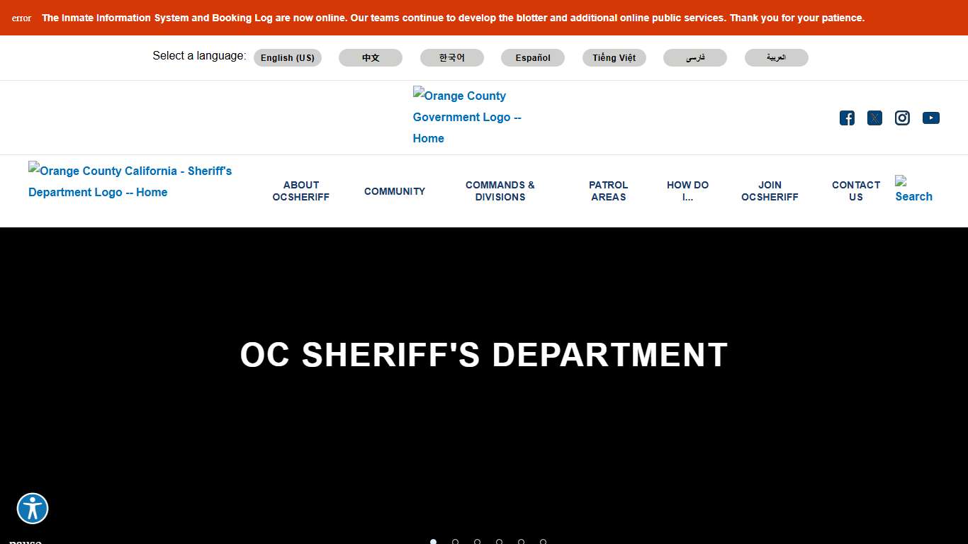 OC Sheriff's Department, CA Orange County California - Sheriff's Department